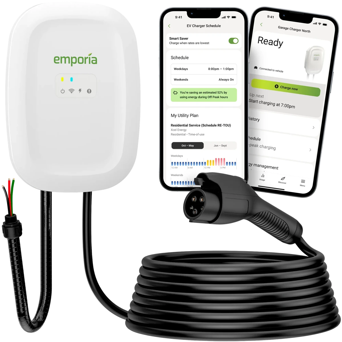 Emporia Classic J1772 EV charger product photo for Charleston electric vehicle charger installation