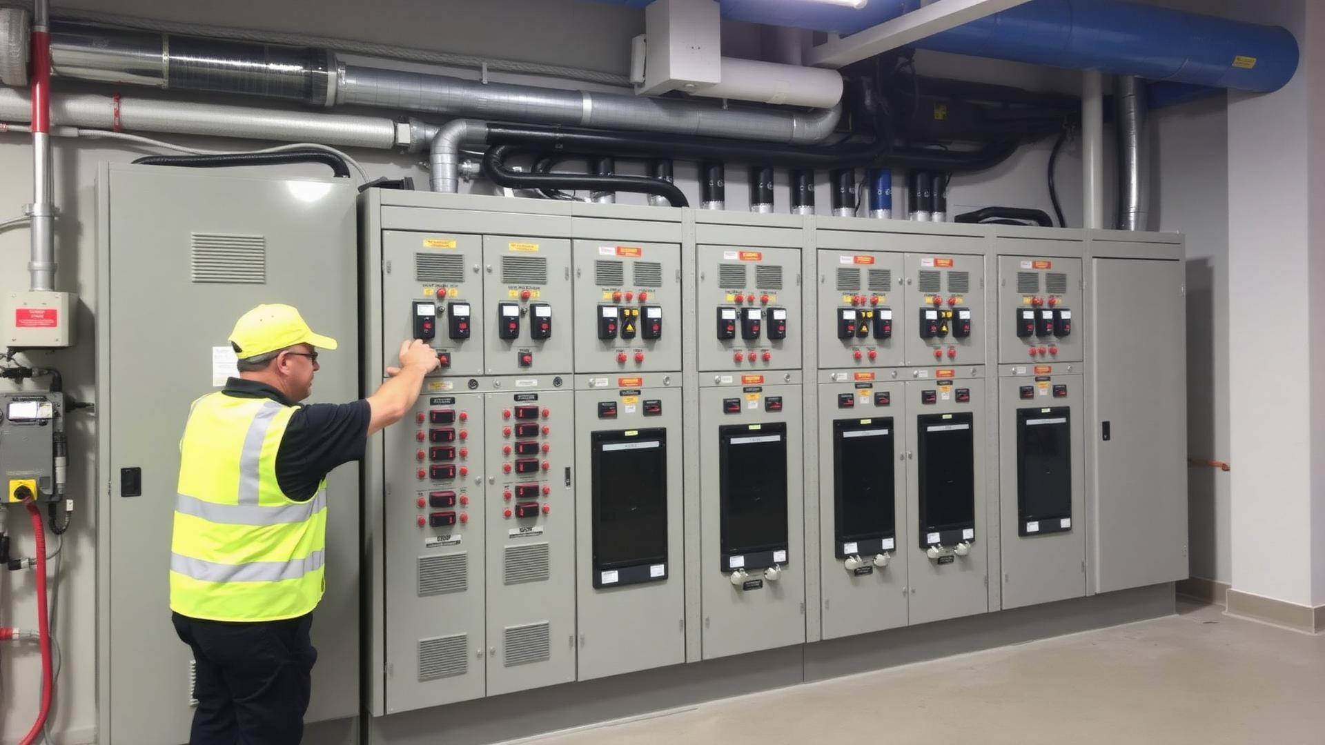 Commercial electrical panel install