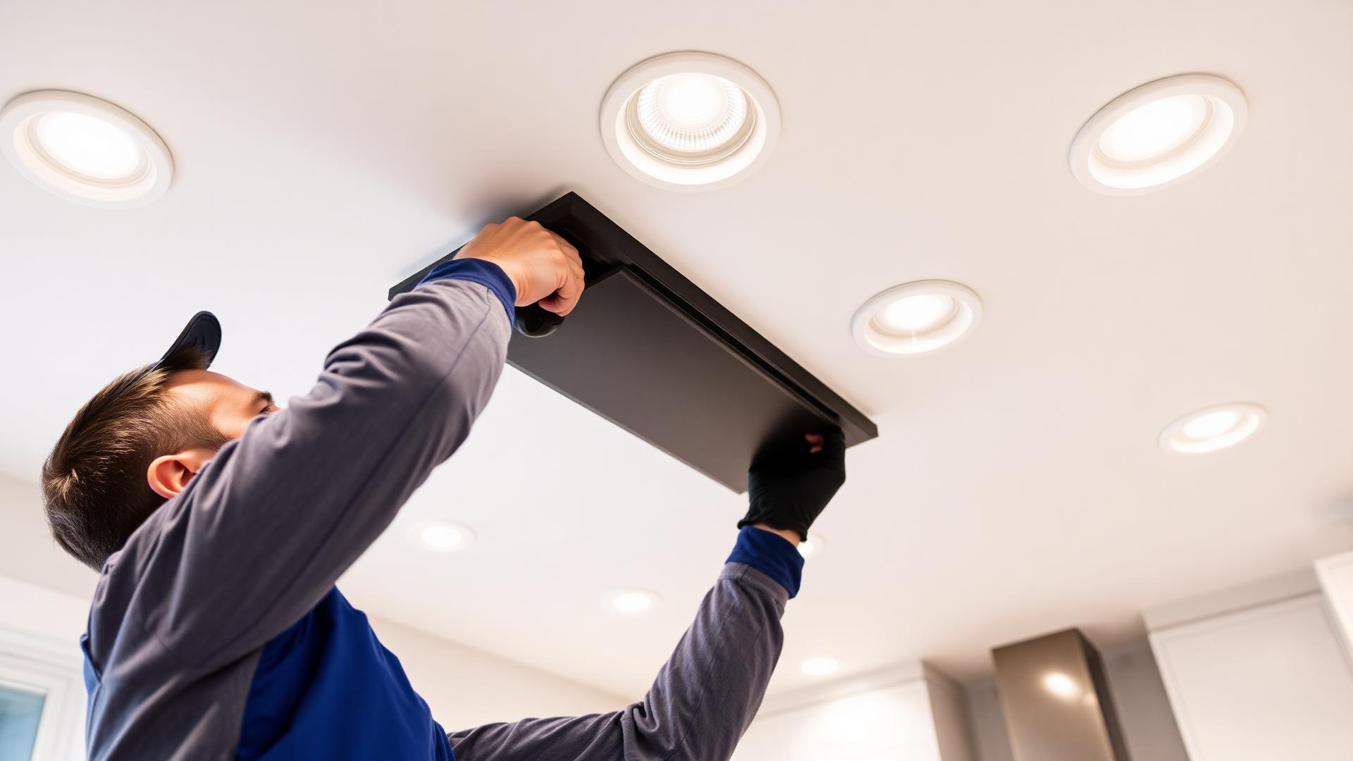 Recessed lighting installation in Charleston
